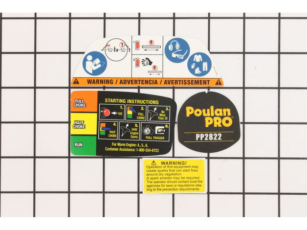 9981737-1-M-Poulan-577588101-Decal Kit