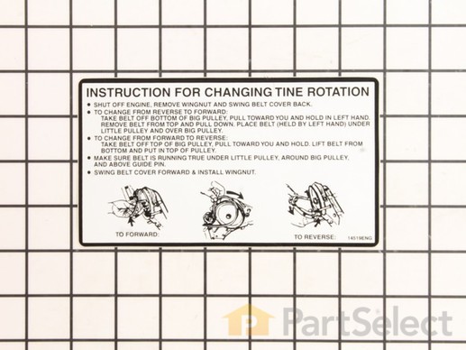 9998842-1-M-Snapper-7014519YP-Decal, Belt Replacement