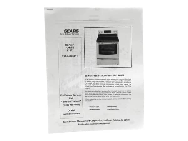 11728484-1-S-Frigidaire-5995666806-REPAIR PARTS CATALO 360 view