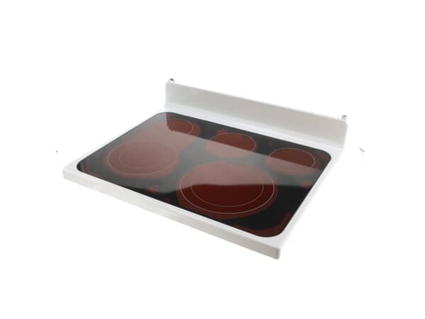 11729186-1-S-GE-WB62X25977-RANGETOP GLASS Assembly - White 360 view