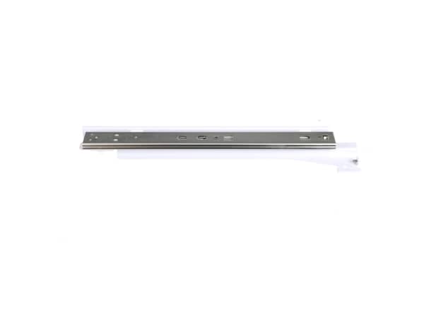 16729810-1-S-GE-WR72X39425-White Freezer Lower Basket Slide And Bracket (Left Side) 360 view