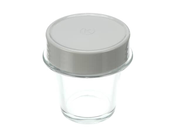 17827160-1-S-DeLonghi-KW714808-Mill Jar (glass) & Lid - Grey 360 view
