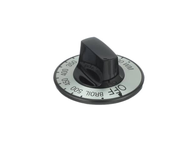 249049-1-S-GE-WB3X5858          -Thermostat Knob - Black/Silver 360 view