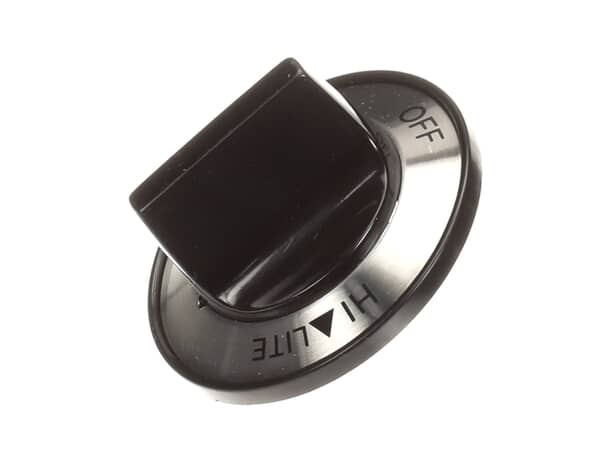 474070-1-S-Frigidaire-5308013898        -Burner Knob - Black/Chrome 360 view