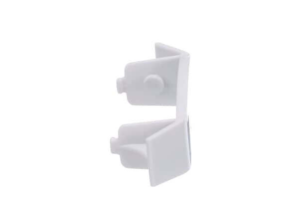 958978-1-S-GE-WD12X10176        -Guide Rail End Cap - White 360 view