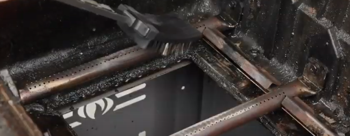 Brush and inspect the grill burners