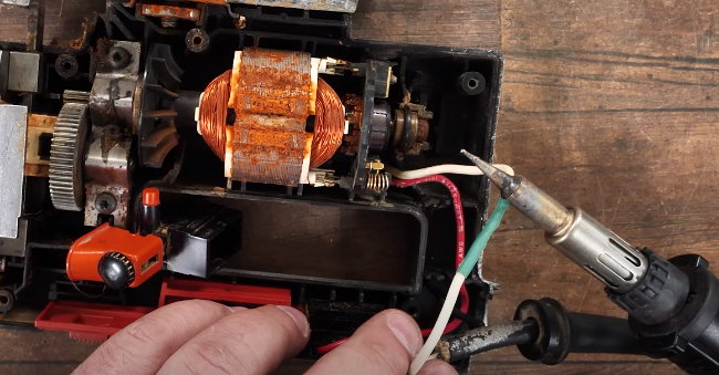Use soldering iron to shrink the heat shrink