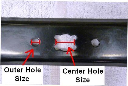 Mower Blade Hole Sizes