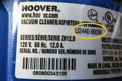 Hoover Model Plate