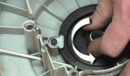 rotate the starter pulley
