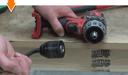 Remove the chuck from the drill