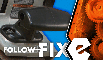 How to replace the front handle on a Porter Cable belt sander model 352VS