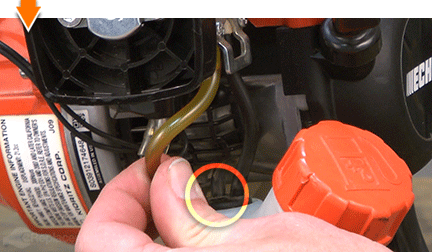Pull the tube out of the grommet