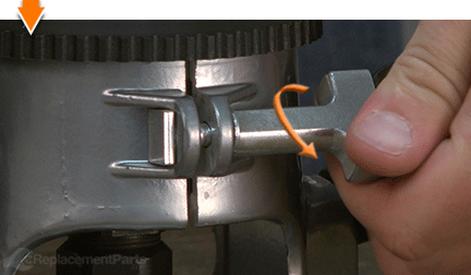 Unscrew the clamp knob