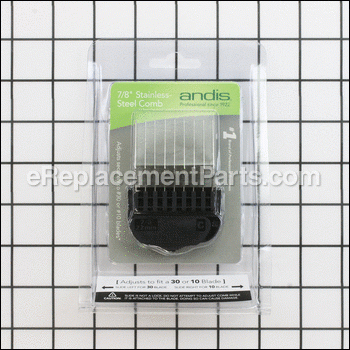 7/8 Stainless Steel Comb - Fits #30 or #10 Blade NEW - 24550:Andis-Accessories