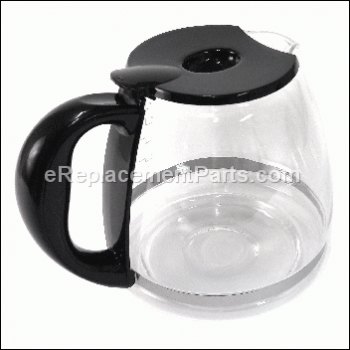 Glass Carafe With Lid- Black - DCM100B-CARAFE:Black and Decker