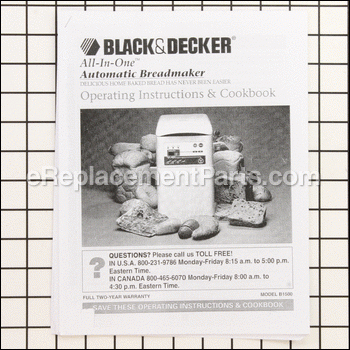 Owners Manual - OM-B1500:Black and Decker