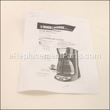 Owners Manual - OM-DCM100B:Black and Decker