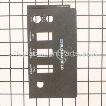 Label, Control Panel Decal (Step-Up Automatic 3W) - 2M-70279:Bloomfield