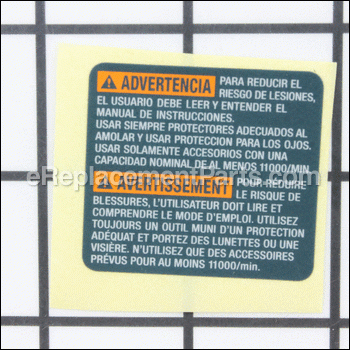 Warning Plate - 3601119229:Bosch