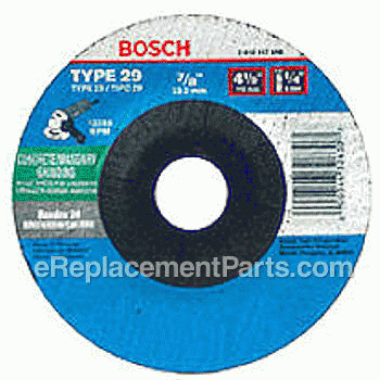 Grinding Wheel - 5 Diameter, 1/8 Thick, 7/8 Arbor - GW29C50024:Bosch