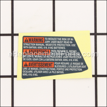 Warning Label - 2609131990:Bosch
