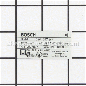 Nameplate - 1611104074:Bosch