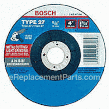 Grinding Wheel - 7 Diameter, 1/8 Thick, 5/8-11 Arbor - 2610917928:Bosch