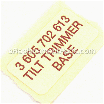 Manufacturer's Nameplate - 3601119610:Bosch
