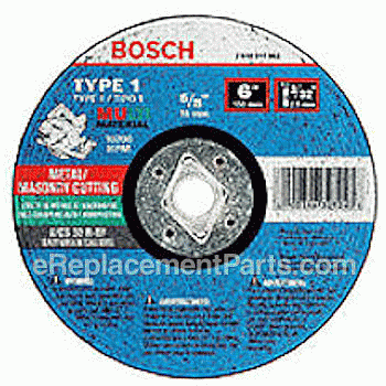 Grinding Wheel - 6 Diameter, 3/32 Thick, 5/8 Arbor - CC1MC600:Bosch