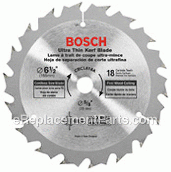 6-1/2 5/8 Arbor 18 Tooth Circular Saw Blade - CBCL618A:Bosch