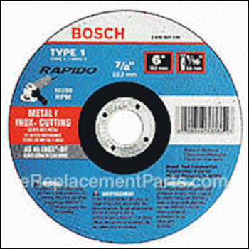 Grinding Wheel - 4-1/2 Diameter, .045 Thick, 7/8 Arbor - TCW1C450:Bosch