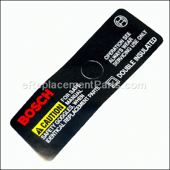 Label Caution - 3601110403:Bosch