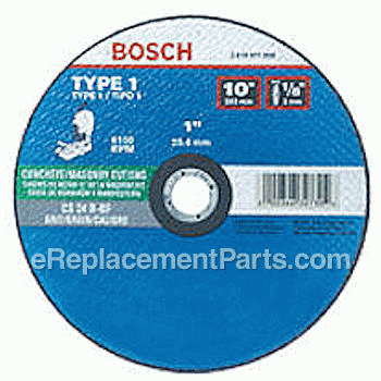 Grinding Wheel - 12 Diameter, 1/8 Thick,  Arbor - CSS1M1200:Bosch