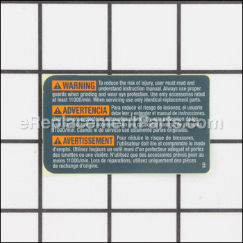 Warning Plate - 1601118A54:Bosch