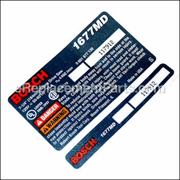 Nameplate - 2610917135:Bosch