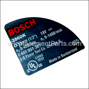 Nameplate - 2610909036:Bosch