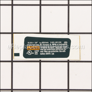 Nameplate - 2601115244:Bosch