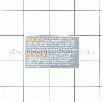 Warning Plate - 160111C0PA:Bosch