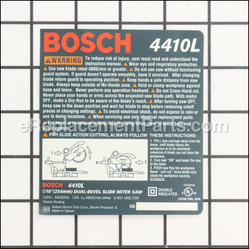 Nameplate - 2610924734:Bosch