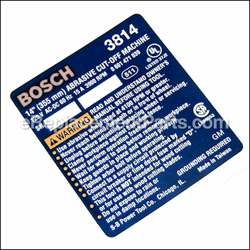 Nameplate - 2610994082:Bosch