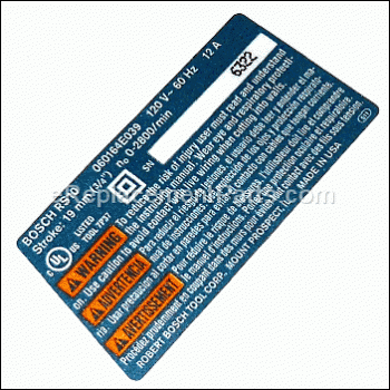 Nameplate - 2610918085:Bosch