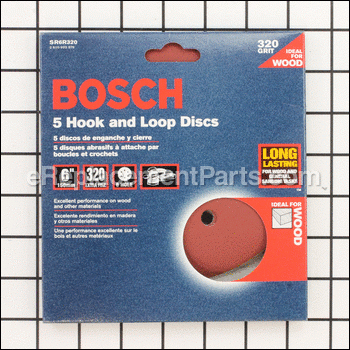 5-pack Hook And Loop 320-grit - 2610038838:Bosch
