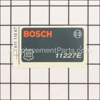 Manufacturer's Nameplate - 1611110674:Bosch