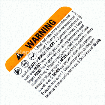 Label Warning-coil Nailers - 159912:Bostitch