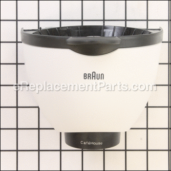 Filter Basket Complete, White with Black - BR67051392:Braun