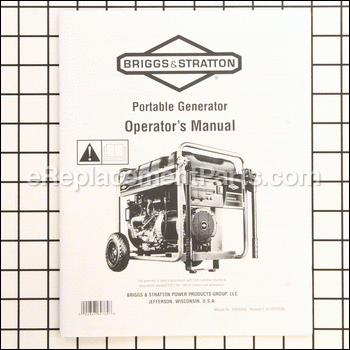 Manual, Operator'S - 206405GS:Briggs and Stratton