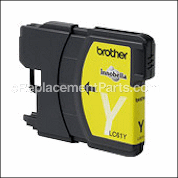 Standard Yield Yellow Ink Cartridge - LC61Y:Brother