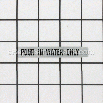 Decal, Pour In Water Only - 00833.0000:BUNN