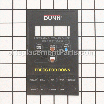 Decal Sheet, Switch/flavor Lab - 41145.0000:BUNN